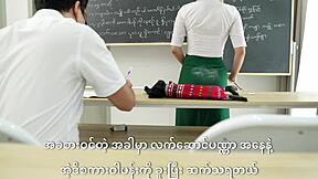 teacher spanks student's ass during rough classroom fuck