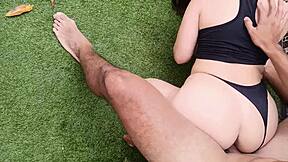 sunny day gym romp with curvy latina stepsis 🍑☀️