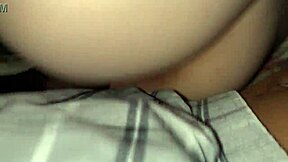 early morning pov sideways fuck creampie fills teen pussy with cum