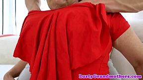 Young stud ravages busty granny's fat ass anally