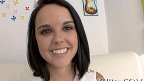 Teen sucks huge cock in erotic pov sex tape