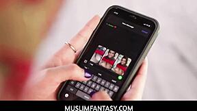 Stepsister Maya Farrell masters cock sucking skills step by step in Muslimfantasy now!