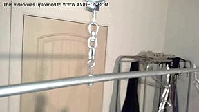 rhianna chained in swing, wanna see her tied pussy get pounded?