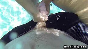 teens fucking wild at the outdoor pool orgy party?