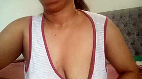 horny college girl fingers her juicy pussy and big tits before class starts