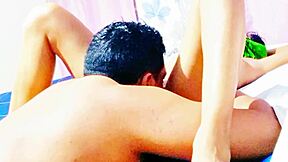 skinny stepsis bends over as i lick her tight ass before sliding in deep