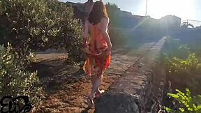 damn italian babe uh gets fucked so hard behind that cactus... dialoghi ita 😩🍑