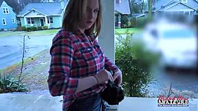 Busty Blonde Lottie Peers Gulps Cock and Takes Deep Pussy Thrusts