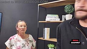 Mature Brazilian milf pays rent with quickie anal and blowjob