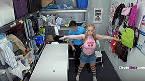 Garage Thief: Petite Big Tits Teen Caught And Punished Hard