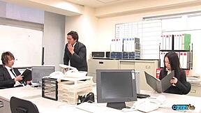 she spends office days bent over with big clit nipples exposed getting creampie after deepthroat