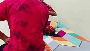 Sasur massages bahu oil then fucks her tight pussy rough