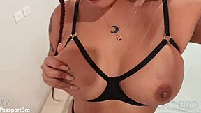 Hot Latina maid strips naked for tip