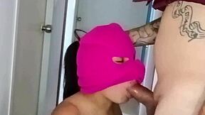 mysterious petite teen with monster jugs gulps thick milk load