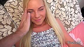 blonde teen screams as cock fucks her tight ass pov