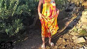 damn italian babe uh gets fucked so hard behind that cactus... dialoghi ita 😩🍑