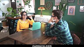 goody-goody asian stepsiblings compete licking pussy and fucking doggystyle to cum first famsuck