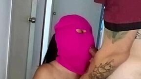 mysterious petite teen with monster jugs gulps thick milk load