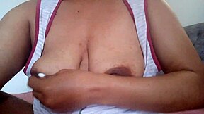 horny college girl fingers her juicy pussy and big tits before class starts