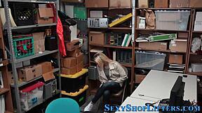 shoplifter blonde teen caught fucked hard cum in mouth reality