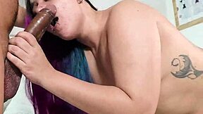 purple hair nerd slut gaped by enormous bbc rough deepthroat orgasm fest