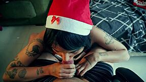 What naughty Christmas surprise lurks deep in her plugged ass? POV reveal awaits