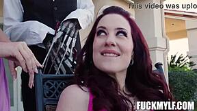 edwards stepmom joins annie jessica for cash threesome blowjobs