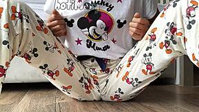 ever seen a skinny pajama teen squirt from fingering tiny tits?