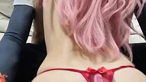 Girlfriend deepthroats then gets pussy pounded hard