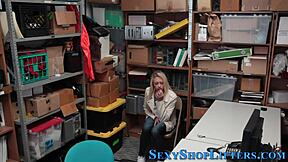 shoplifter blonde teen caught fucked hard cum in mouth reality