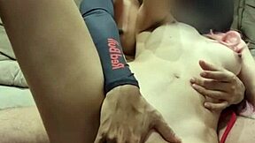 Girlfriend deepthroats then gets pussy pounded hard