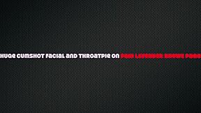 white makeup teen's throat flooded epic facial cum