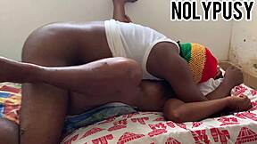 Young Couple Enjoys Passionate Christmas Day Embrace