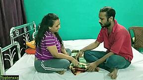 young sales boy bends bhabhi over for dirty doggystyle creampie