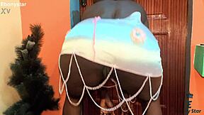 first cowgirl ride in dorm with ebony babe