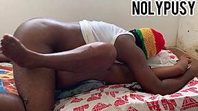 Young Couple Enjoys Passionate Christmas Day Embrace