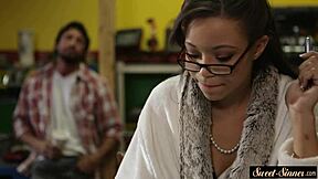 ebony cocksucker banged cowgirl doggy every pose