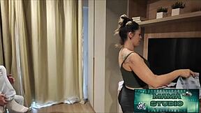 with brother away i fucked sister-in-law's tight ass at mama studio