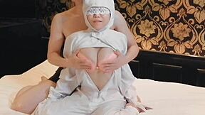 Busty Japanese wife inspector stripped fingered homemade