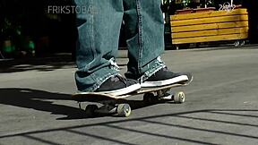 Public Outdoor Doggystyle Pov Closeup Toy Ride Flashing