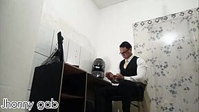 Secretary Tiffany Montavani rides boss Johnny Gab's cock wildly