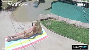 nanny slut drains boss cock with blowjob riding and facial cumshot