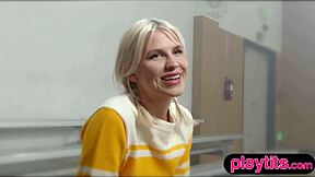 wanna see this petite blonde milf cheerleader strip her big ass?