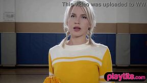 wanna see this petite blonde milf cheerleader strip her big ass?