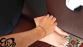 boyfriend pounds tight pussy on couch creampies me deep