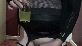 bisexual crossdresser mark wright tries ass piss and cum for first time