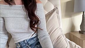 Stepdaughter Chloe, your redhead tits bounce as perv dad fucks you POV taboo!