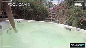 nanny slut drains boss cock with blowjob riding and facial cumshot