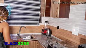 Young Ebony Mommy Kitchen Ass Worship Homemade Fuck