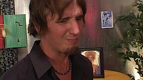 brunette teen takes double anal penetration in wild threesome with shaved pussy